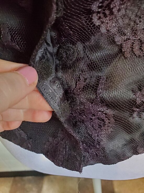 Vintage 80s Black Floral Lace Whimsigoth Long Sleeve Blouse Top Size Small - Picture 6 of 11